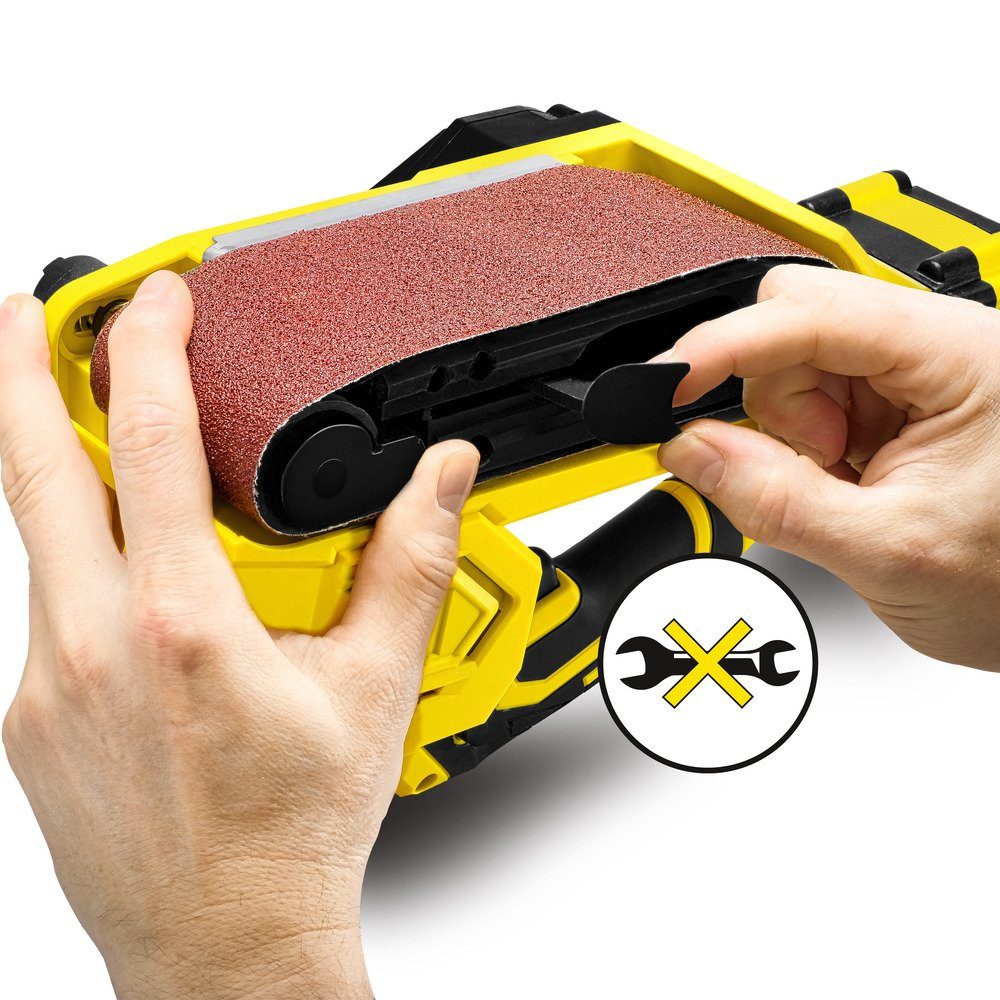 TROTEC Akku-Bandschleifer PBSS 10-20V, Für handelsübliche Schleifbänder (76 x 457mm)