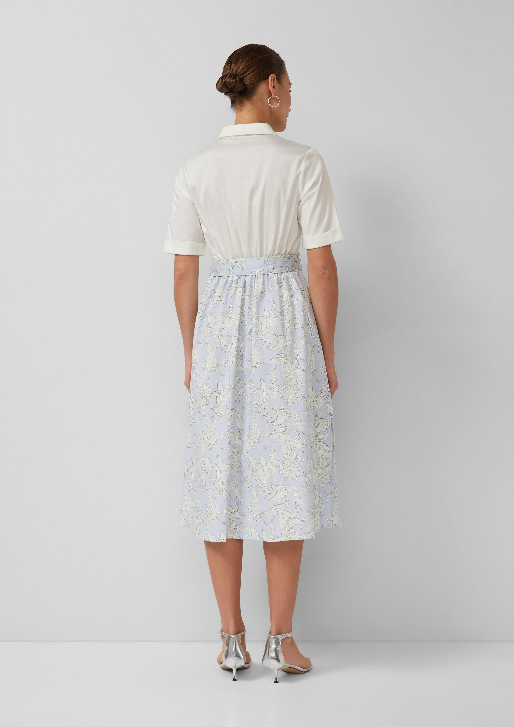 s.Oliver Midikleid Kleid Hemdblusenkleid aus Popeline