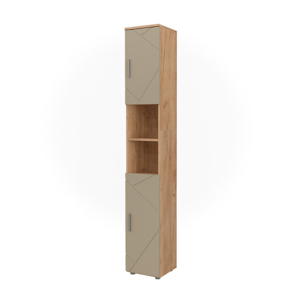 Vicco Hochschrank Irma, Goldkraft Eiche/Beige, 30 x 192 cm (1-St)