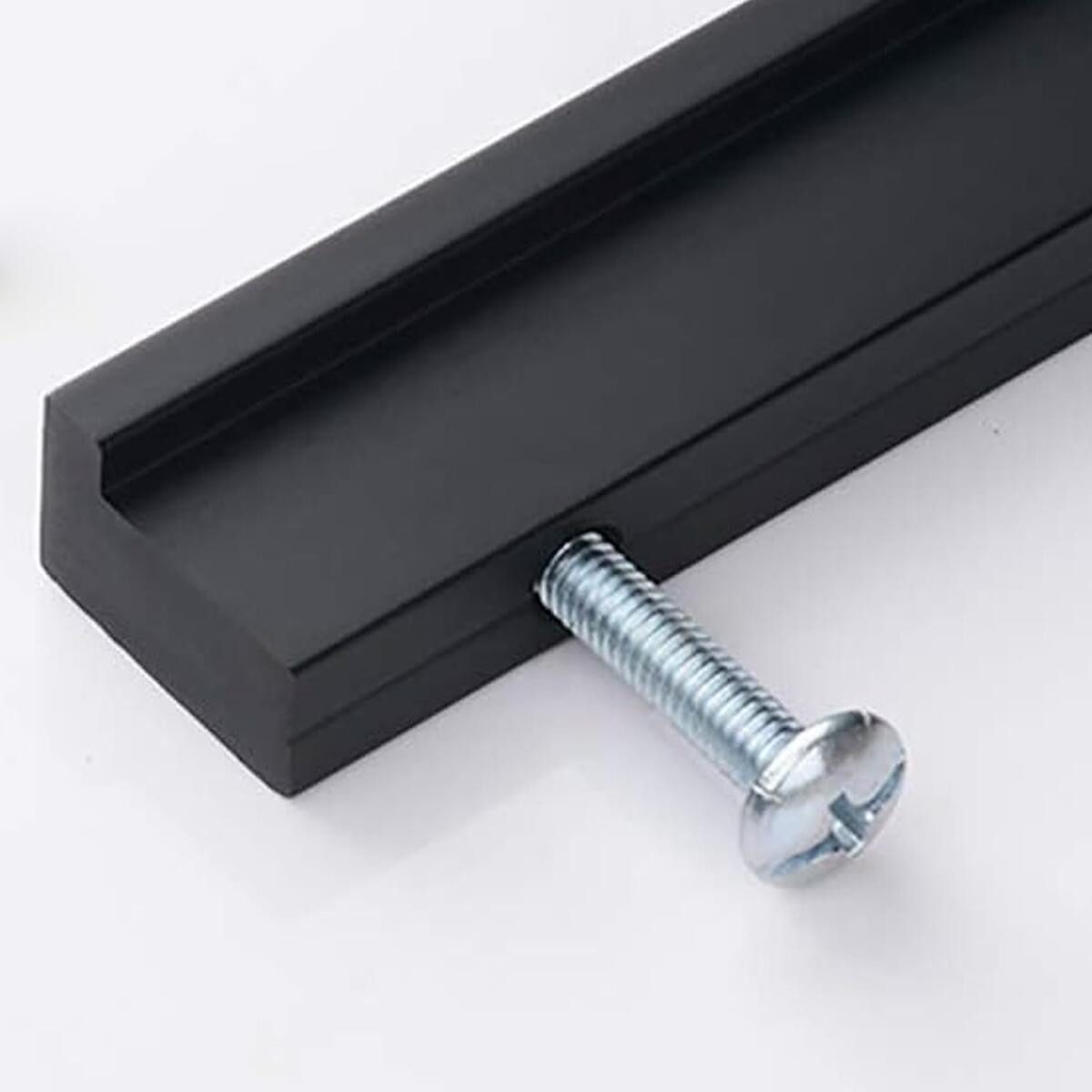 FELIXLEO Möbelgriff Möbelgriffe Schwarz 4 Stück Lochabstand 128mm für Schrank und Tür (1-St)