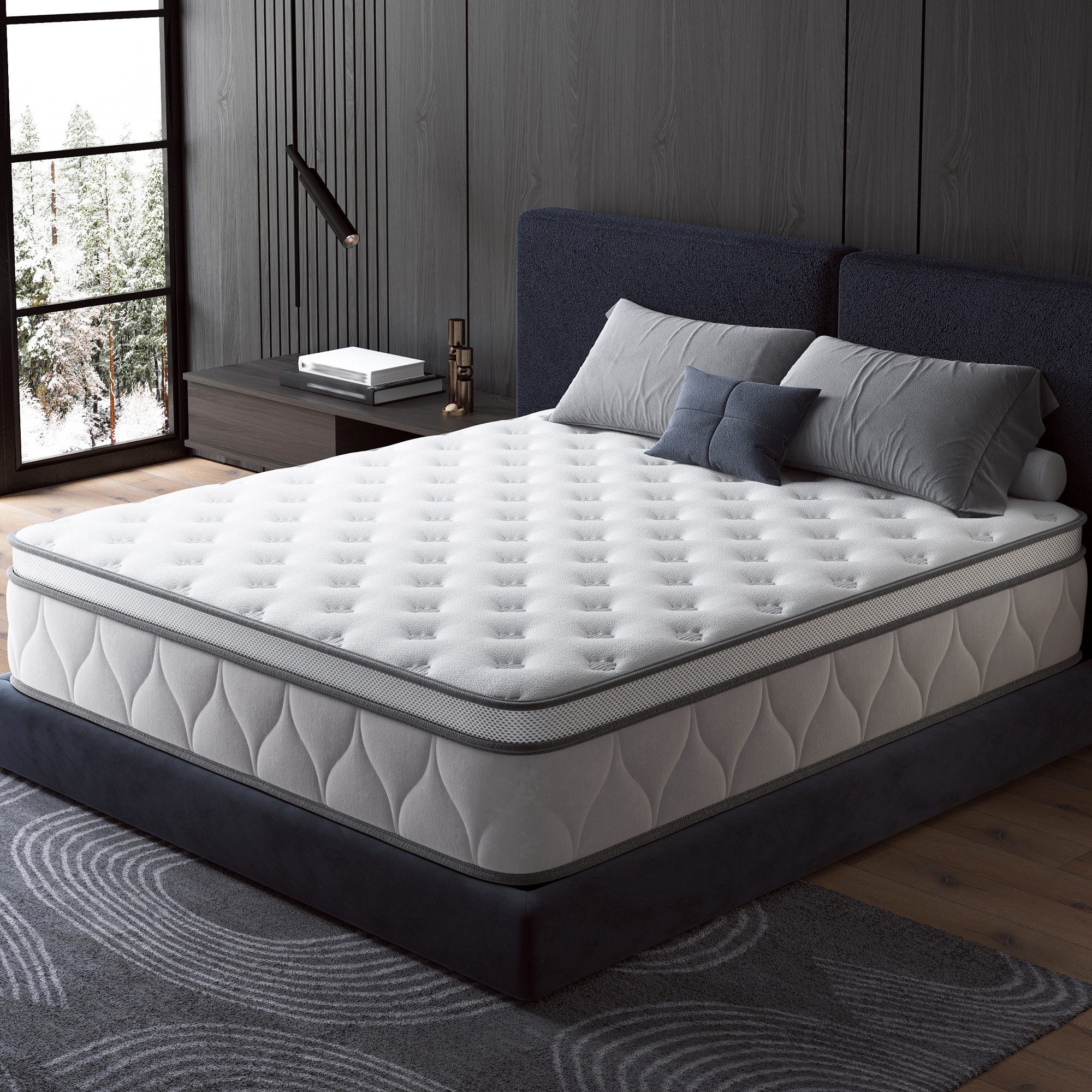 Kaltschaummatratze & Memory Foam Matratze, H3/H4 Doppelseitige Härte, atmungsaktiv, Klyvvo, 20 cm hoch, 160×200cm, ideal für alle Schlafpositionen, 100-Nächte-Testschlaf
