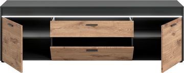 INOSIGN Lowboard Utgard, Breite 185 cm, TV-Board, TV Schrank, Mediaboard inkl. Frontbeleuchtung