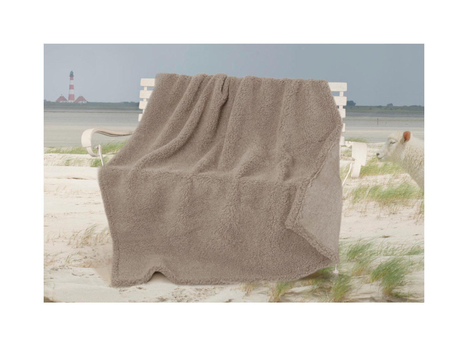 Wolldecke Wolldecke Nordsee aus 100% SSW Schafschurwolle, Wohnen und Accessoires GmbH & Co. KG