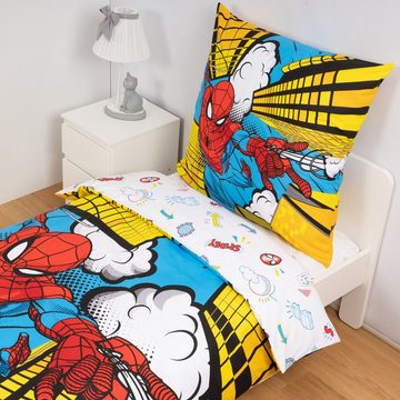 Wendebettwäsche Disney Home Spiderman Wendebettwäsche Set, Disney, 2 teilig, Mit Reißverschluss, 100% Baumwolle