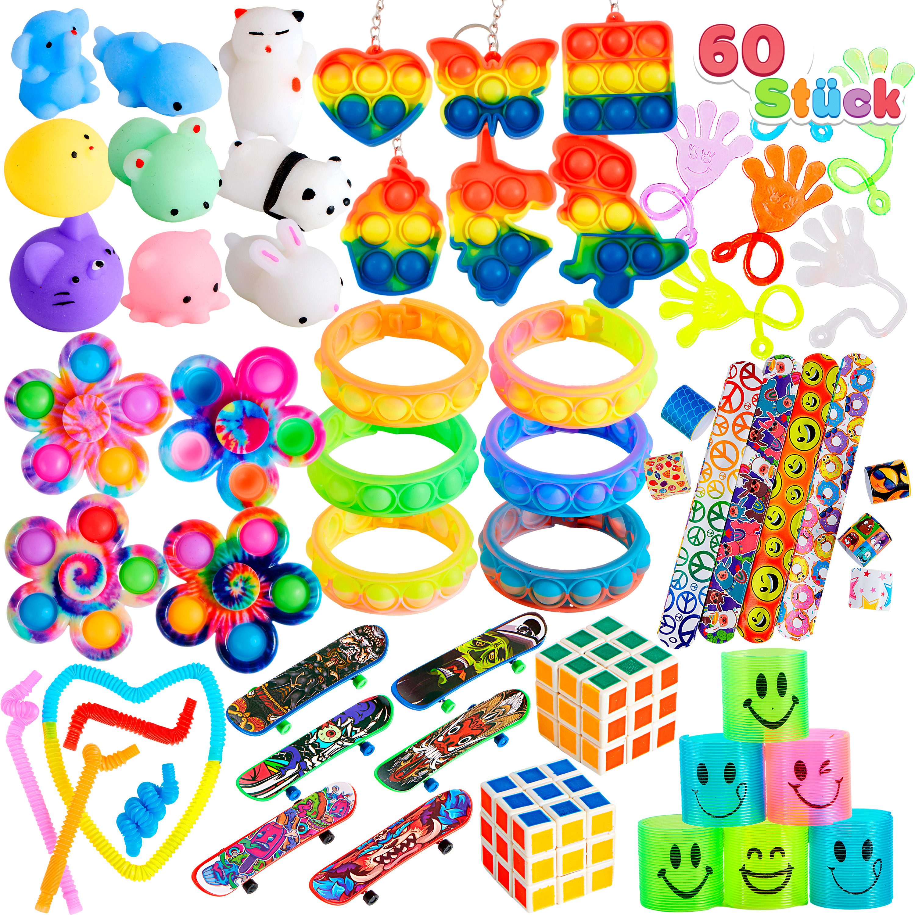 JOYIN Fidget Spinner JOYIN 60 Stücke Kindergeburtstag Mitgebsel Set, Popular Fidget