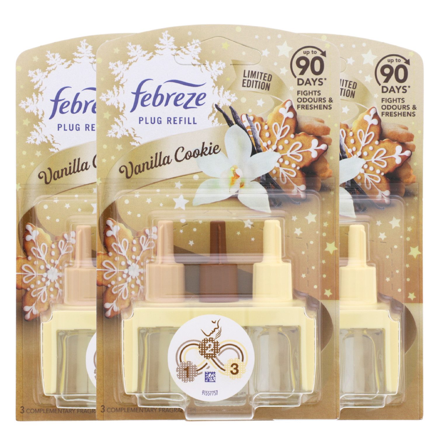 Raumduft 3 x Febreze 3Volution Limited Edition Duftstecker Nachfüller Refill Va