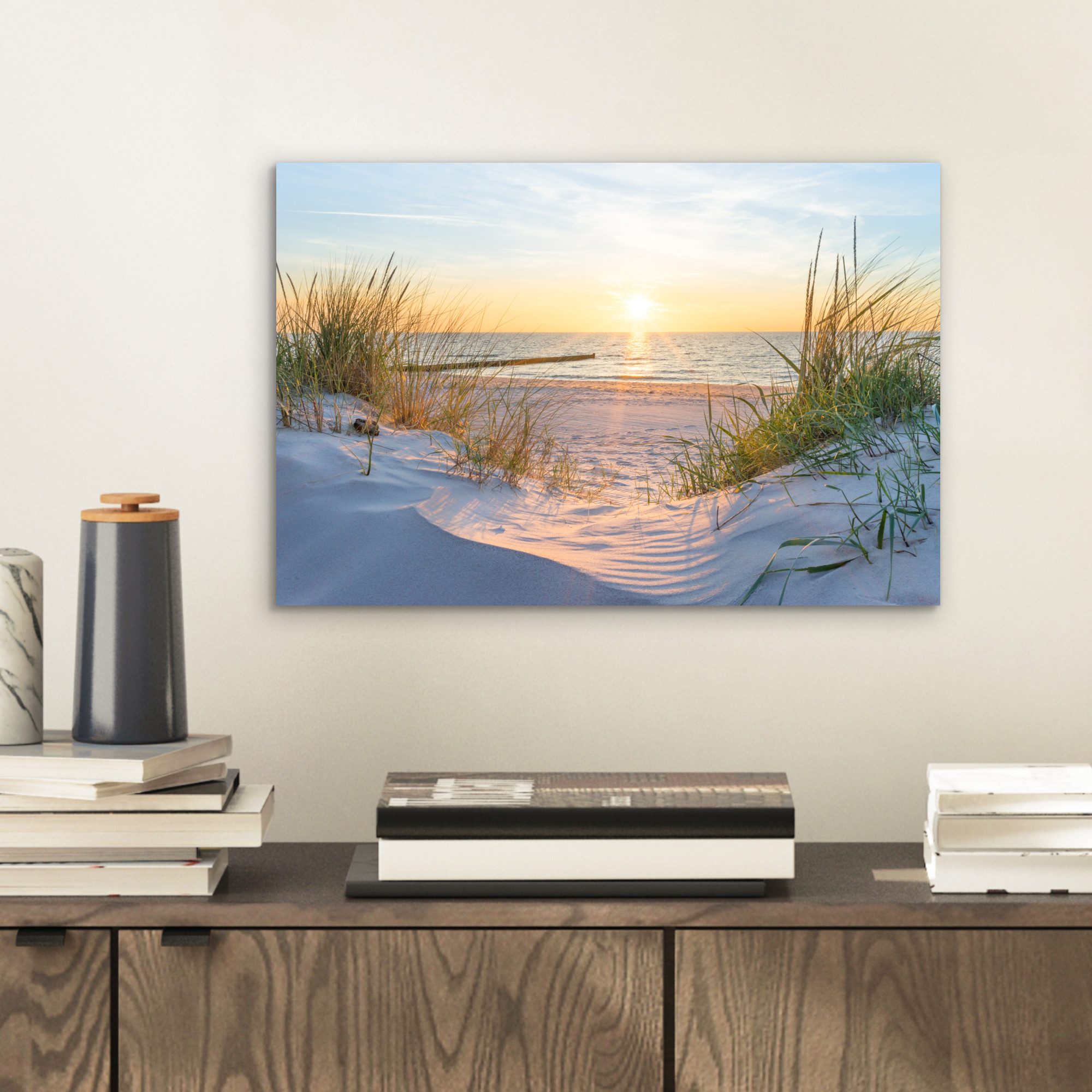 MuchoWow Metallbild Strand - Sonne - günstig online kaufen