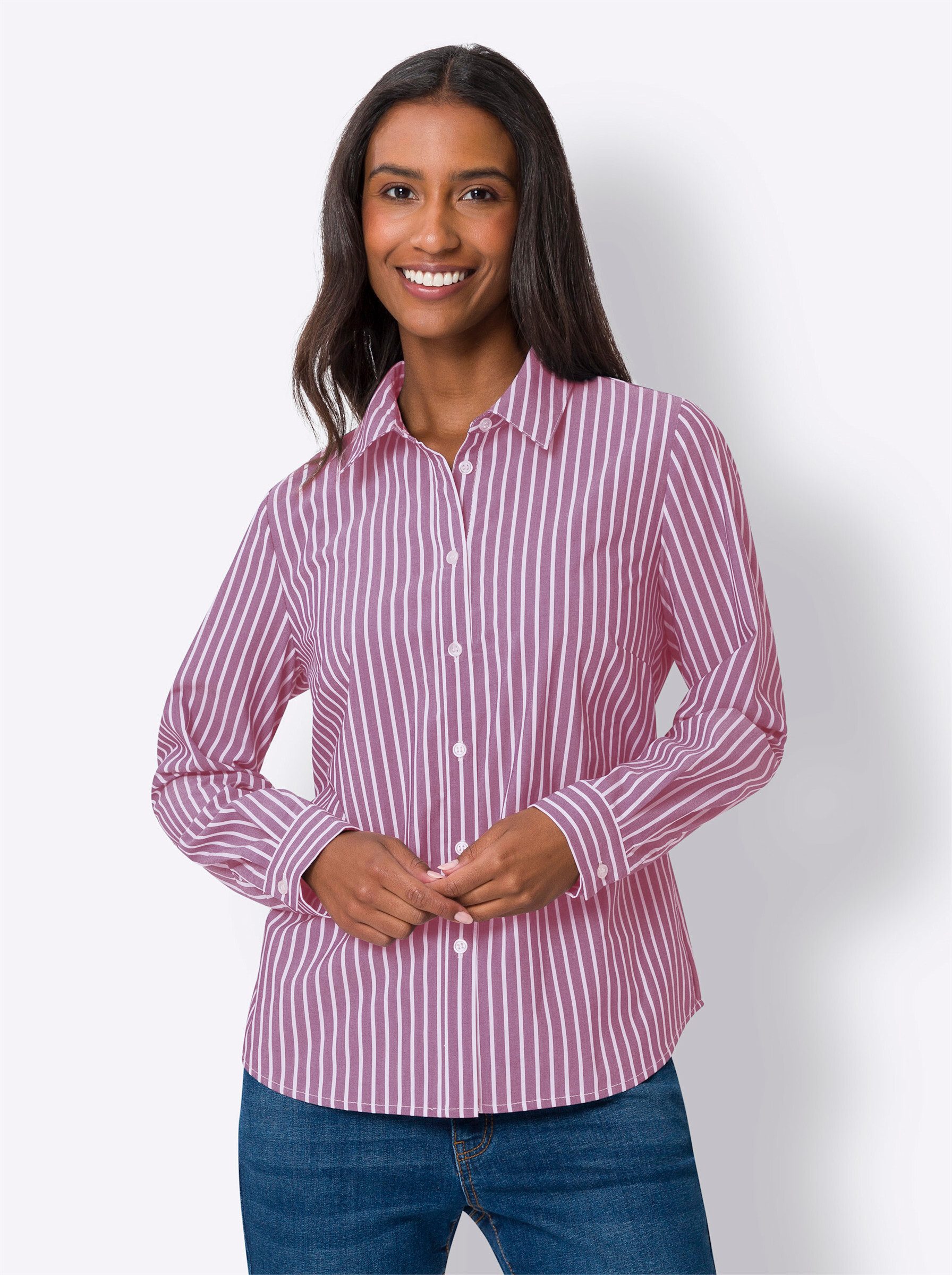 heine Klassische Bluse Streifenbluse Langarm