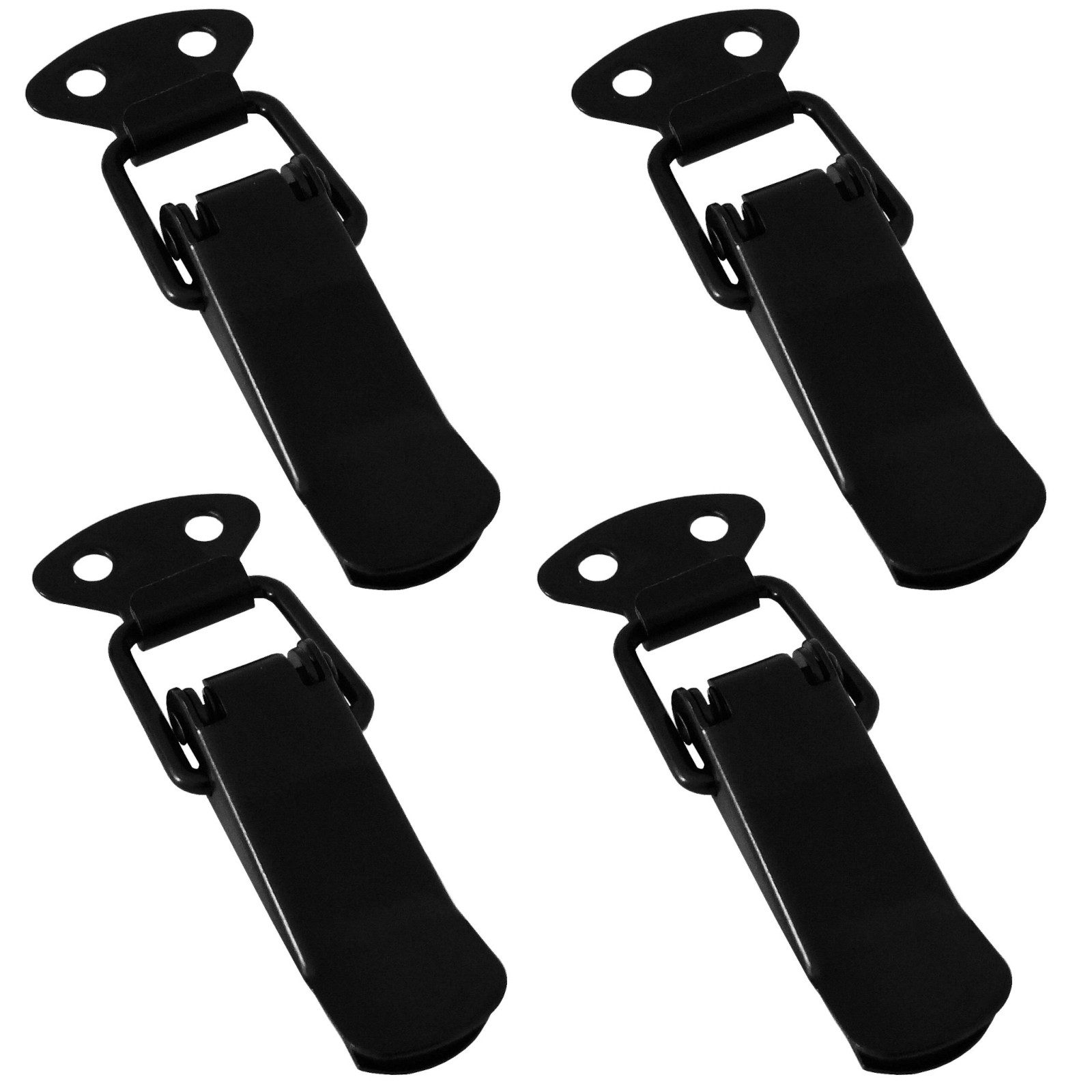 SO-TECH® Kastenriegelschloss Spannverschluss LATCH Kniehebelspanner Stahl Verbinder, (4-tlg), Länge: 78 mm, Breite: 16 / 27 mm, Höhe: 9,3 mm, schwarz
