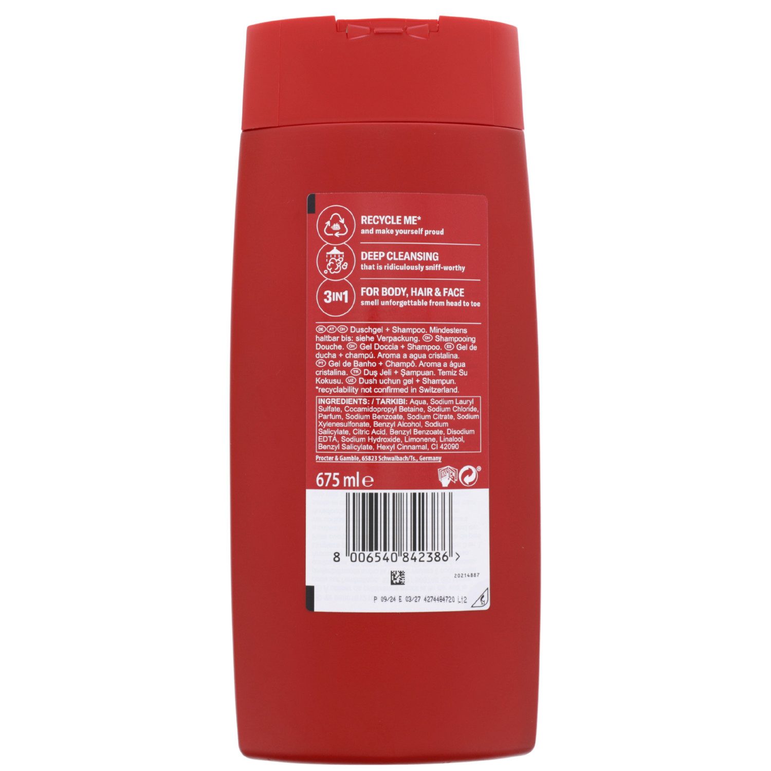 Old Spice Duschgel Old Spice Whitewater 3in1 Duschgel & Shampoo für Männer 675ml Körper H