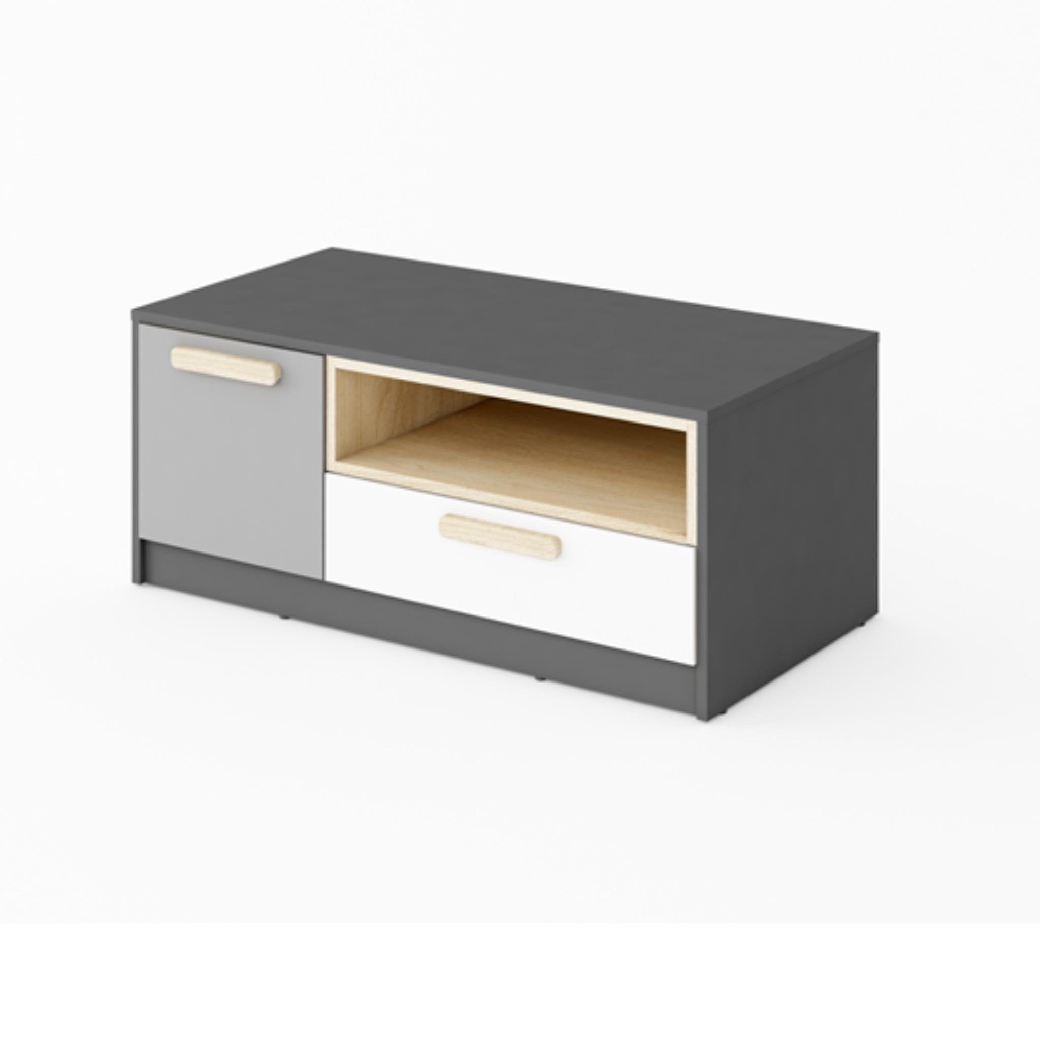 Beautysofa TV-Schrank Pok mit Drehtür, Drehtür, kleine Schublade, für 100 41 RTV x Jugendzimmer 50 cm) Schrank Lowboard x (mit