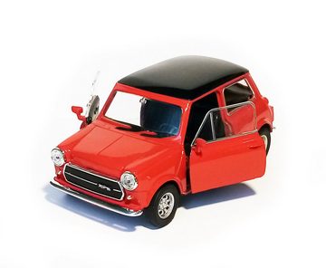 Welly Modellauto MINI COOPER 1300 Modellauto 10,5cm Metall Modell Auto 13 (Rot), Spielzeugauto Kinder Geschenk Welly