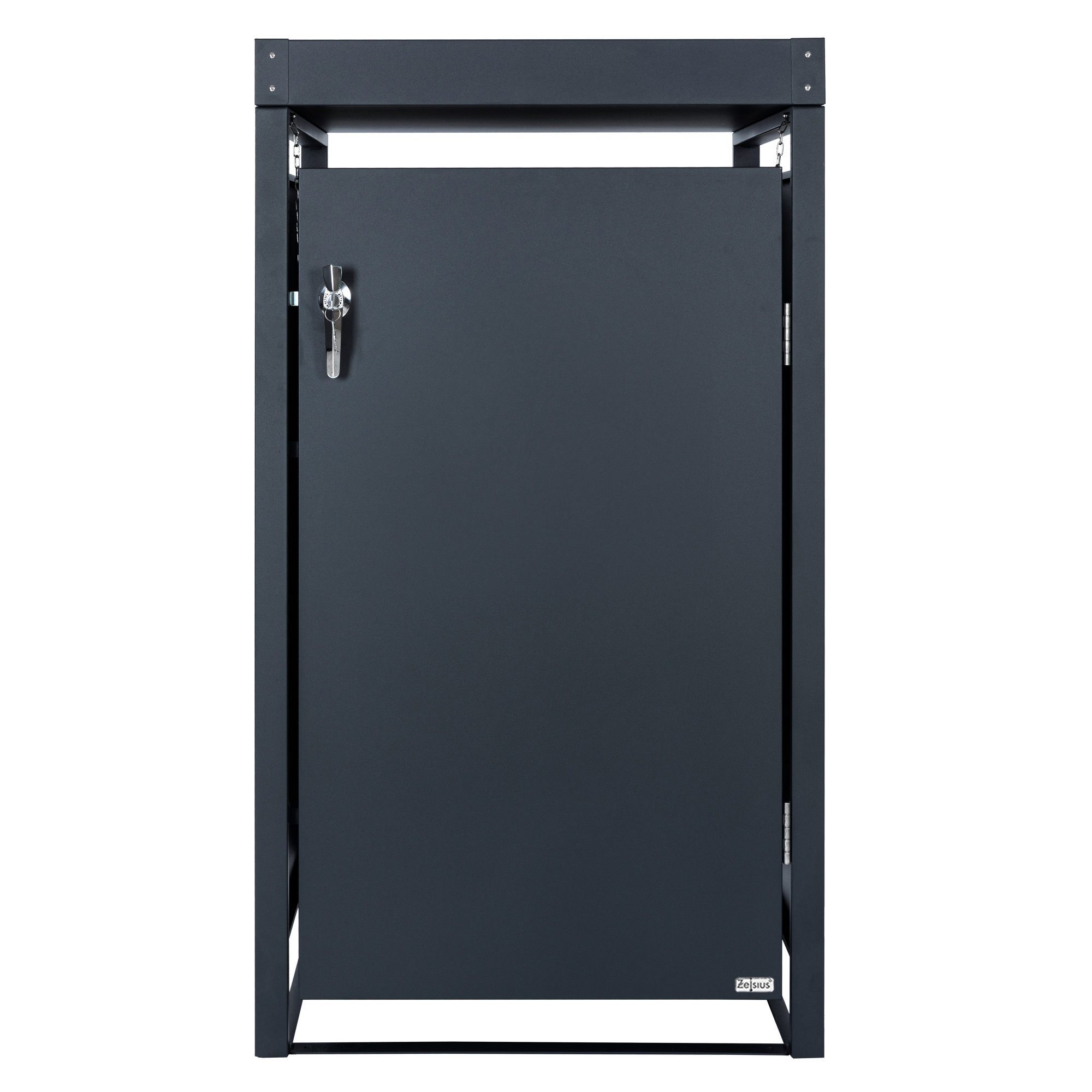 Zelsius Mülltonnenbox Mülltonnenbox 3er mit Pflanzdach für 3 Tonnen, 120 - 240 Liter, Hintere Wasserablauflöcher