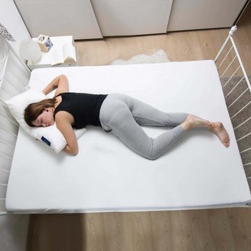 Kopfkissen eazzzy Kissen 40x80 cm, Genius, Füllung: Polyester, orthopädisches Schlafkissen für den ruhigen Schlaf aus Milchfaser