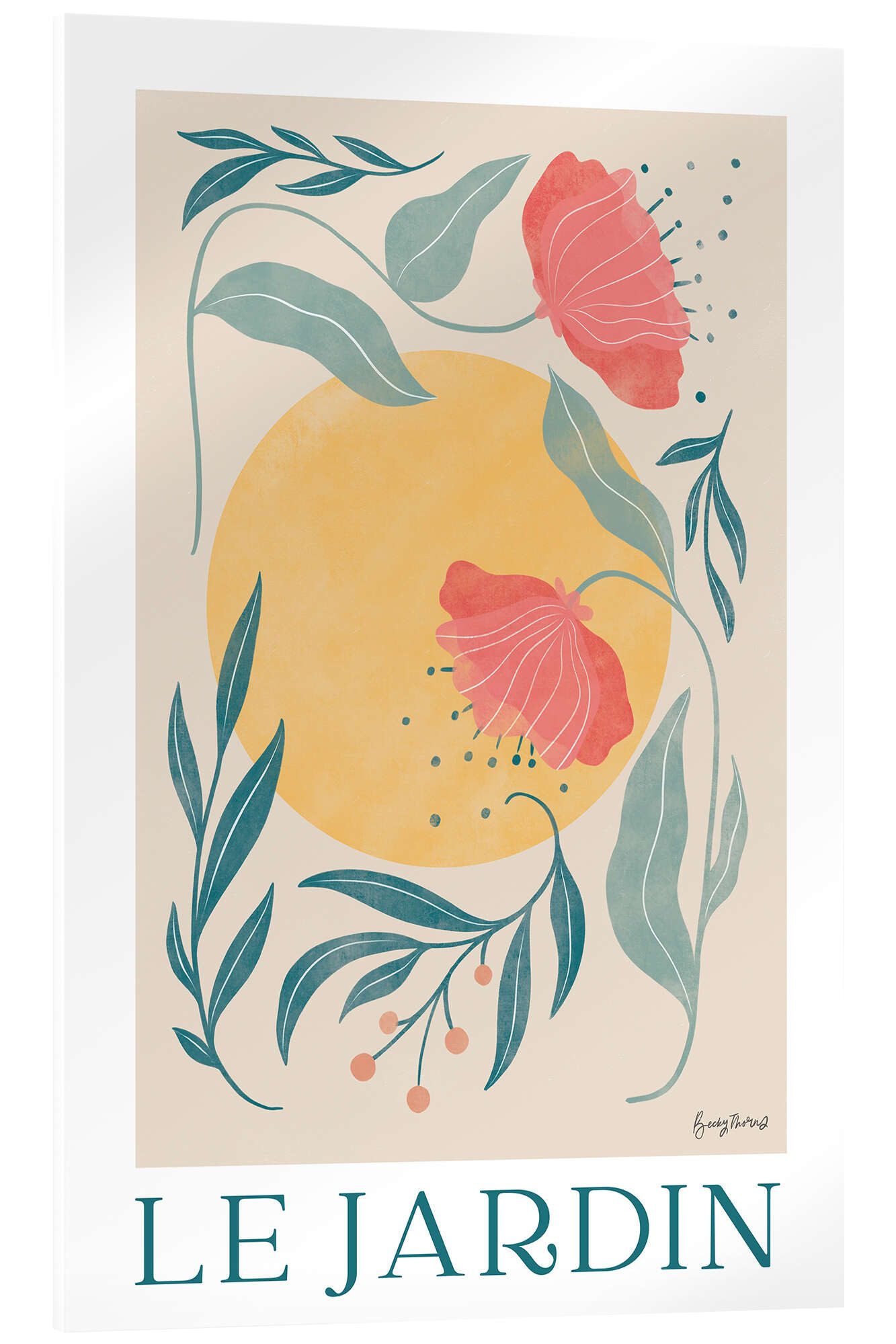Posterlounge Wandbild Le Jardin, Becky Thorns, erhältlich als Poster, Leinwandbild, Wandsticker oder Acrylglasbild