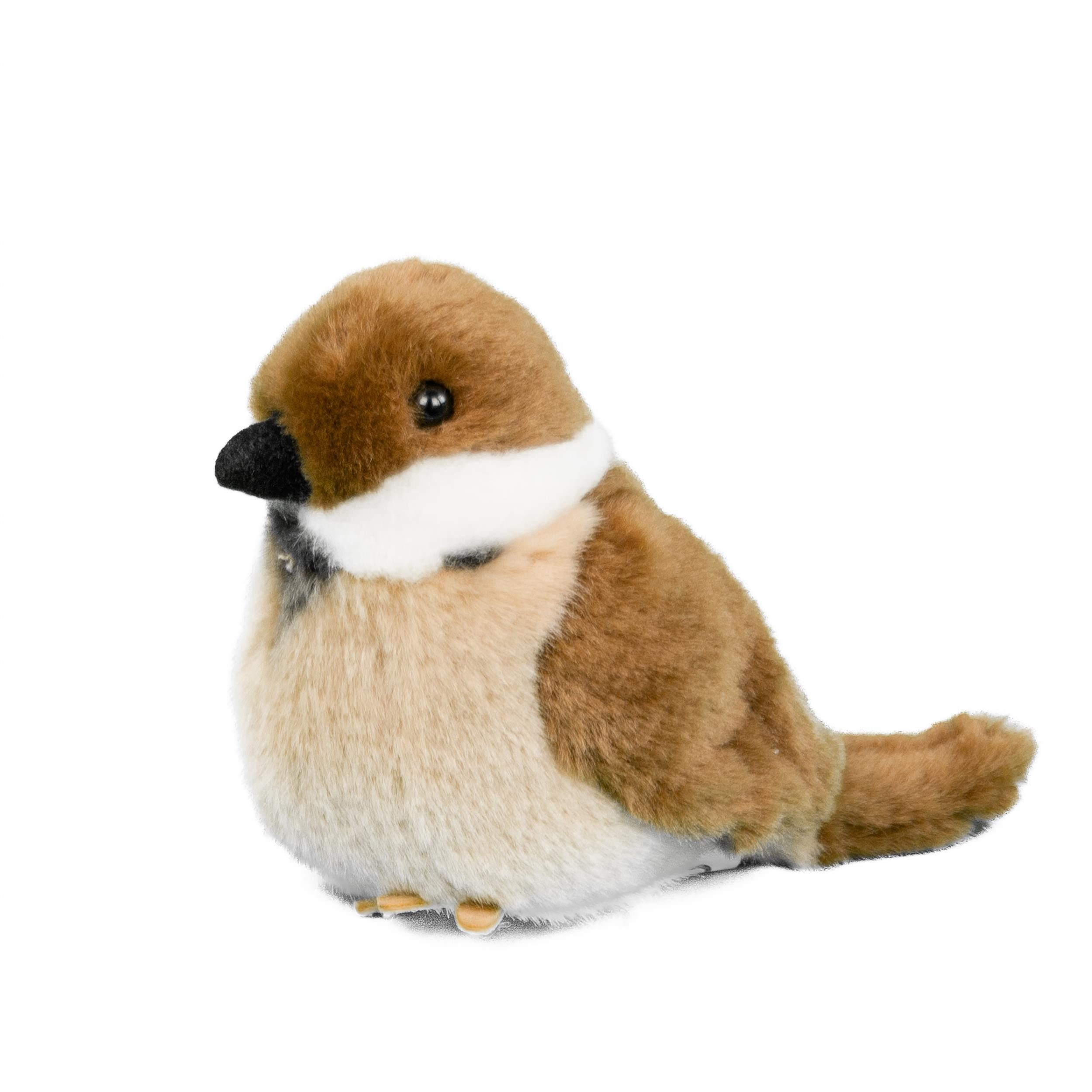 Teddys Rothenburg Kuscheltier Spatz Vogel braun 13 cm Plüschvogel Stofftier (Plüschtier, Stoffvogel, Plüschspatz)