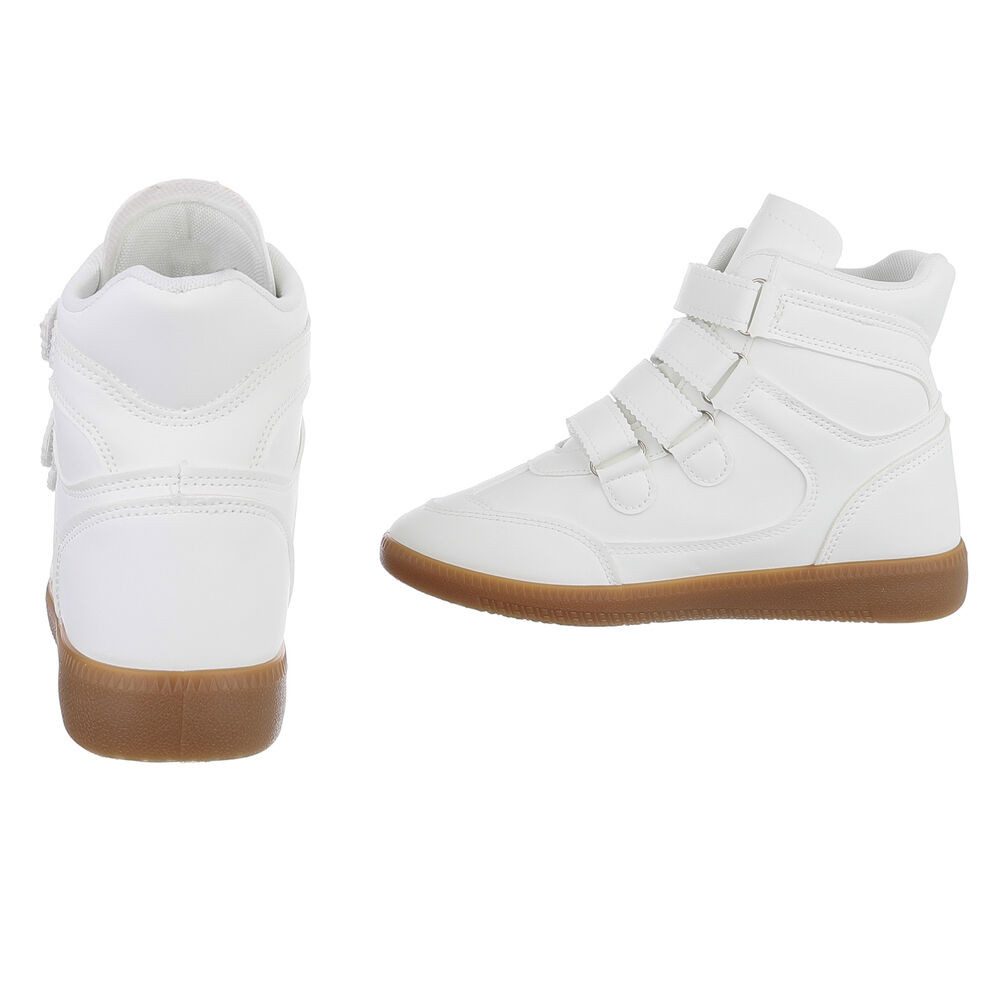 Ital-Design Damen High-Top Freizeit Sneakerboots (90560543) Keilabsatz/Wedge Sneakers High in Weiß – Bild 5 von 5