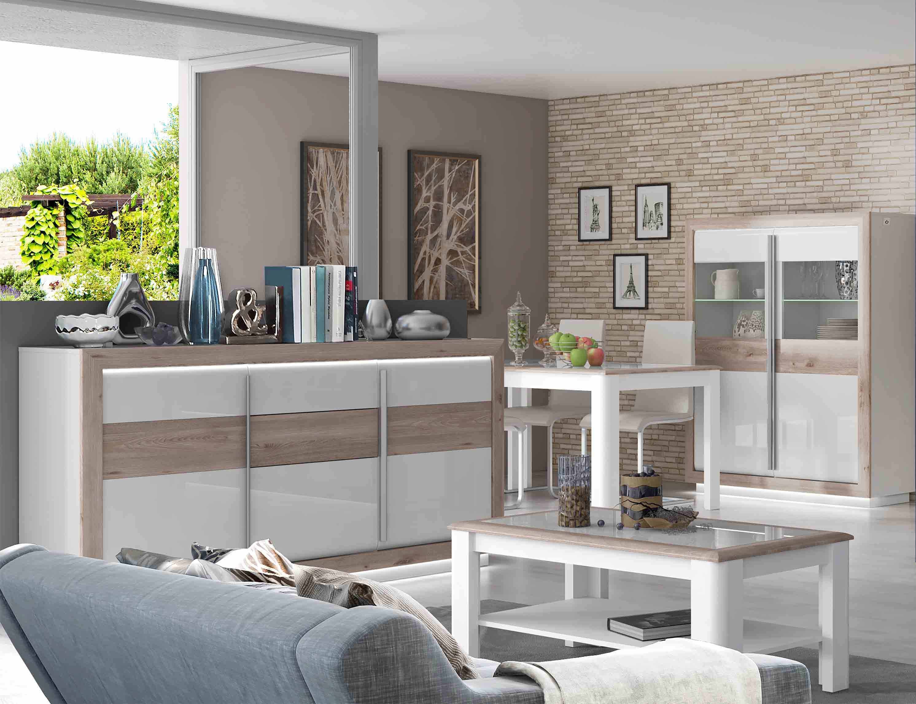 Newroom Esstisch Ausziehbar 160-200cm - Helle Eiche Melamin Küchentisch