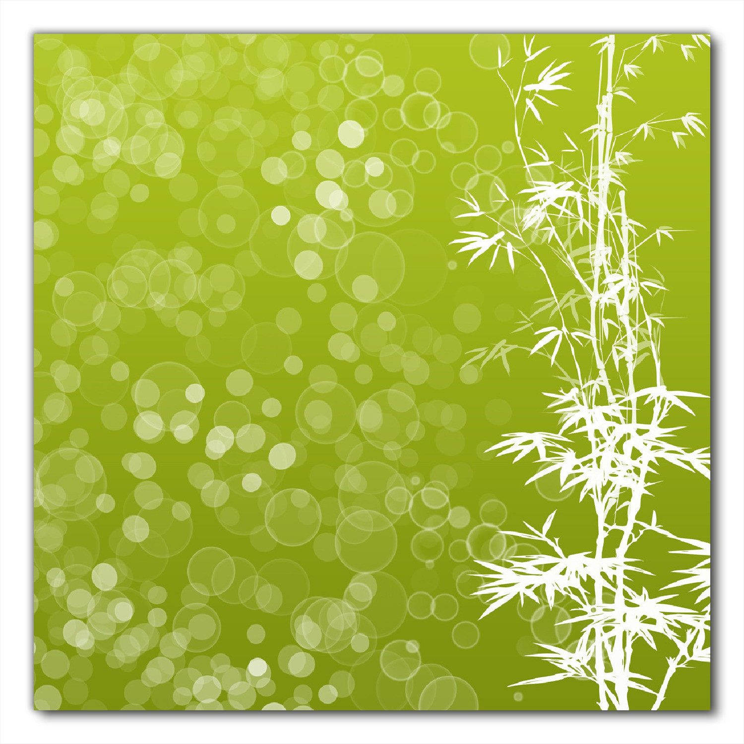 Wallario Möbelfolie Bambusmuster grün-weiß
