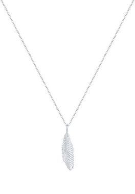 Kuzzoi Kette mit Anhänger Herren Feder Vogel 925 Silber