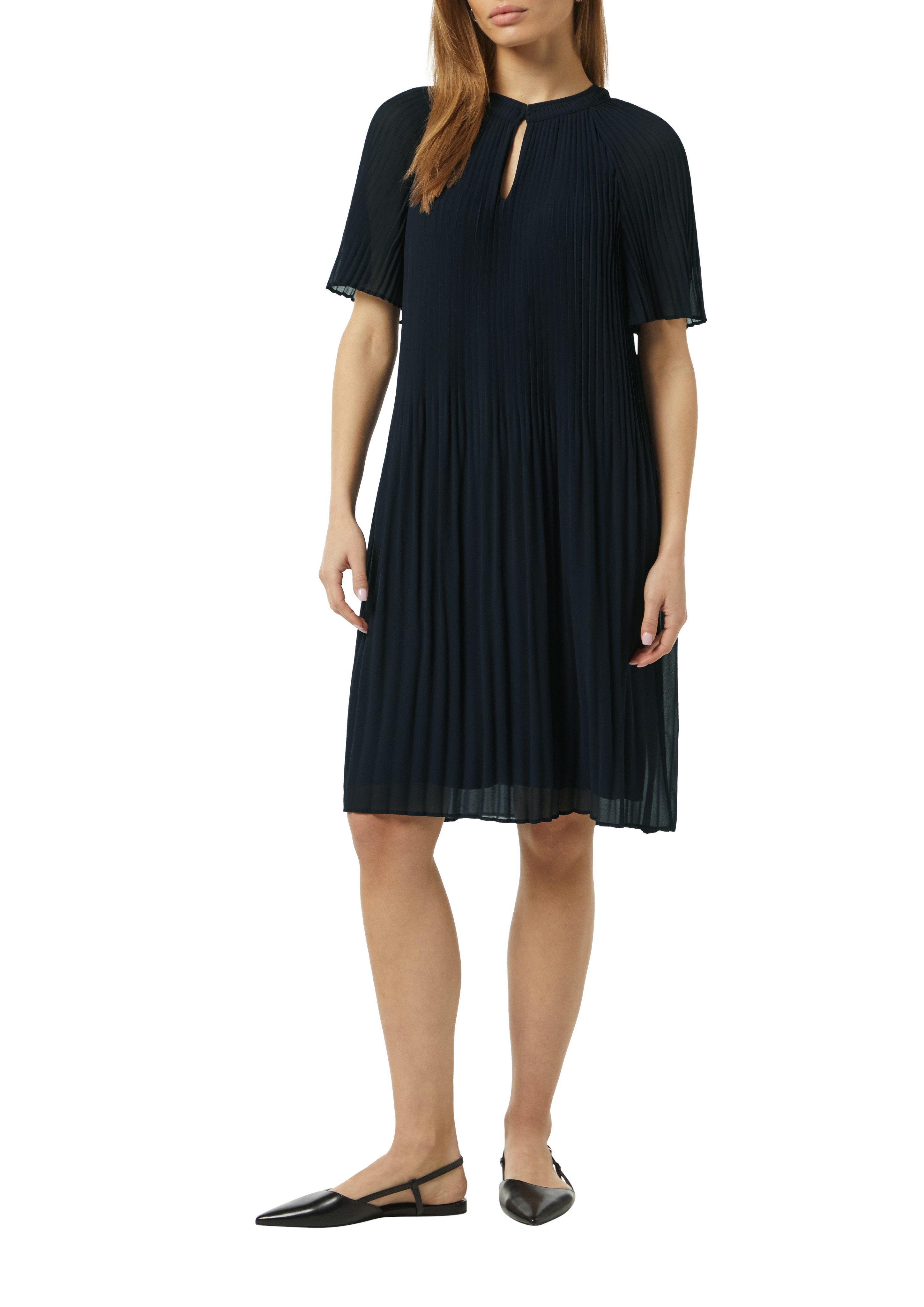 Comma Midikleid, aus Chiffon, mit Plissee-Falten günstig online kaufen