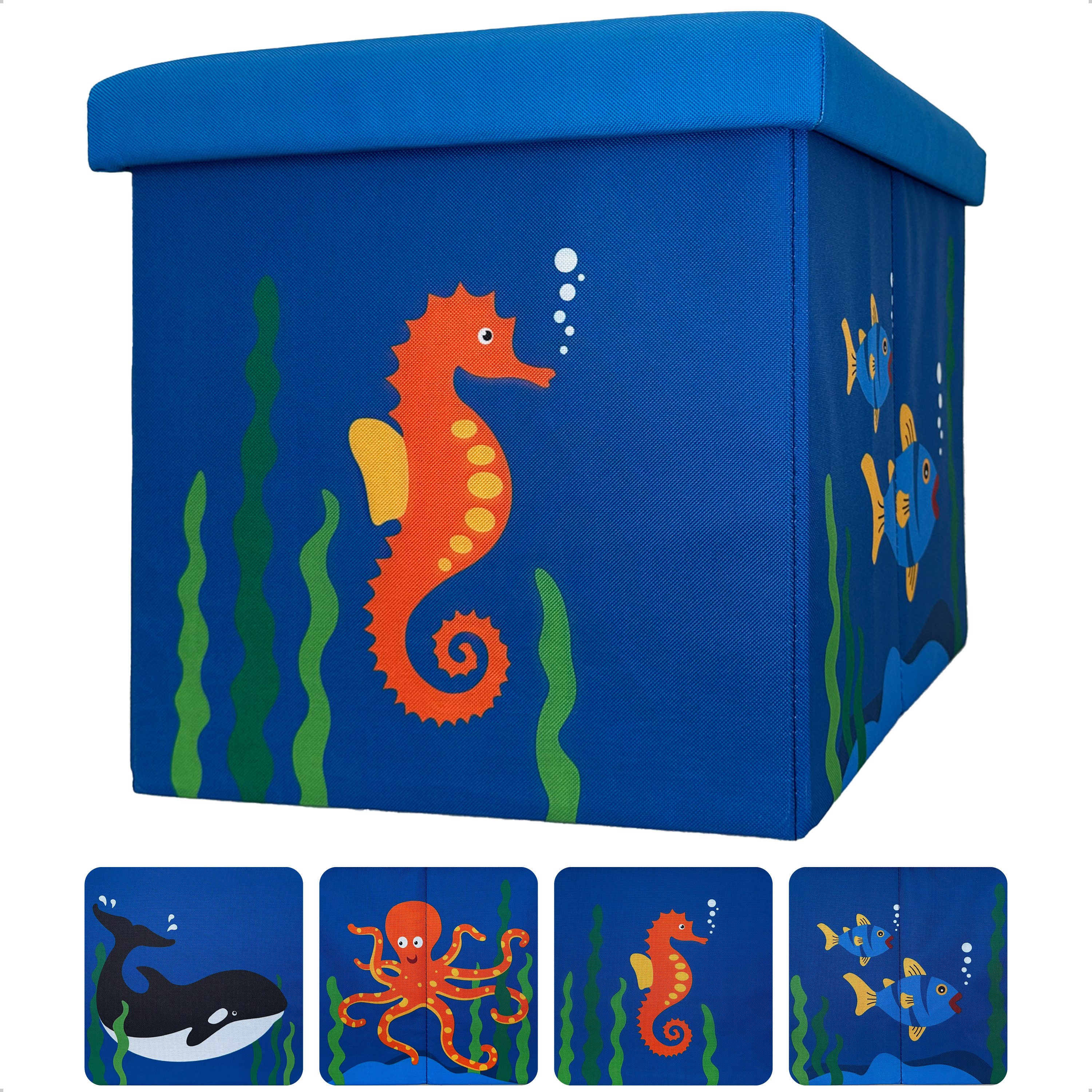 WIESEN.design Spielzeugtruhe 33L, Spielzeugkiste mit Deckel, Kindersitzbank mit Stauraum (Spielzeugbox mit Deckel, Sitzbank Kinder, Spielzeugkiste Kinderzimmer, Spielzeug Aufbewahrung, Kinderbank, Spielzeugaufbewahrung Kinderzimmer), geeignet für Kallax-Regale, belastbar bis 150kg, gratis Versand