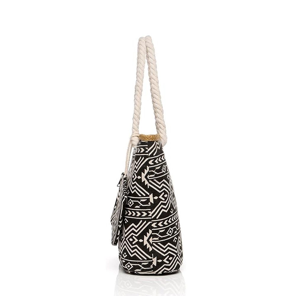 Coonoor Strandtasche Badetasche Familie Strandtasche Damen mit Reißverschluss, Faltbar Umhängetasche Tragetasche Shopping Bag Reisetasche