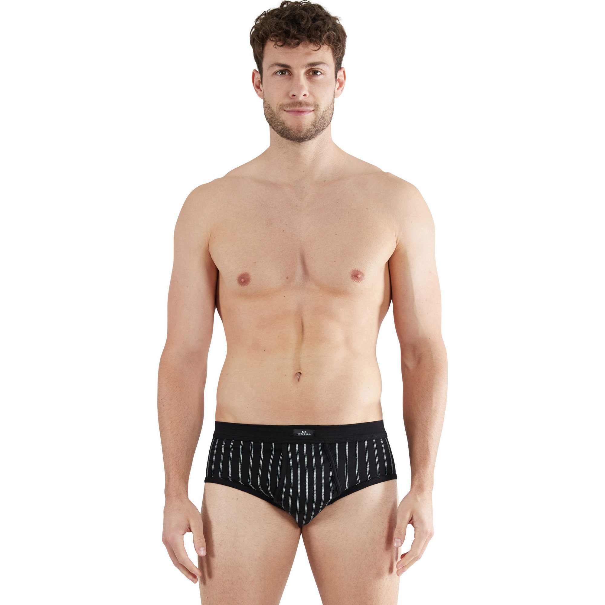 GÖTZBURG Slip Herren-Slip 2er-Pack Feinripp Streifen