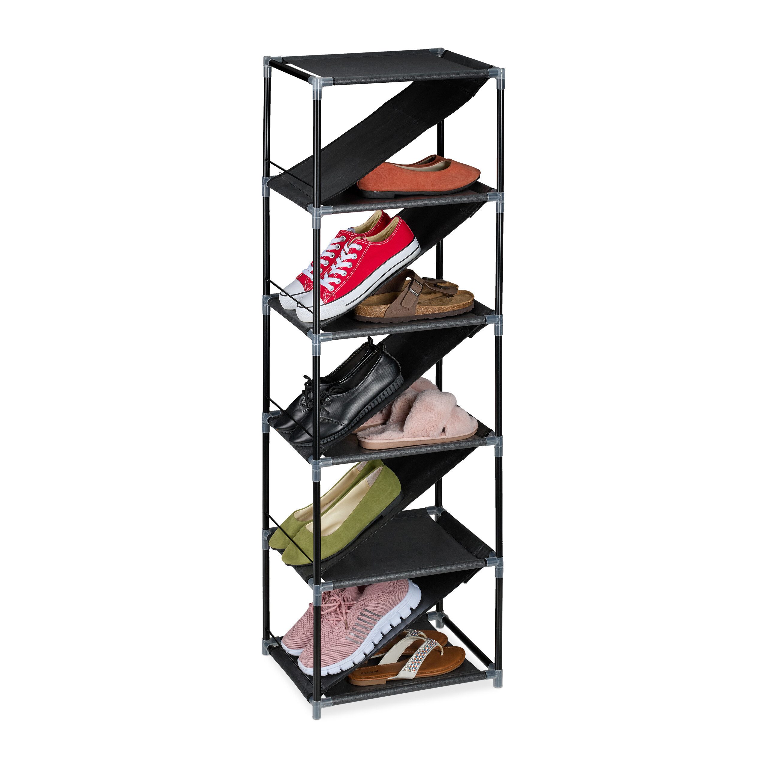 relaxdays Schuhregal für 11 Paar Schuhe, günstig online kaufen