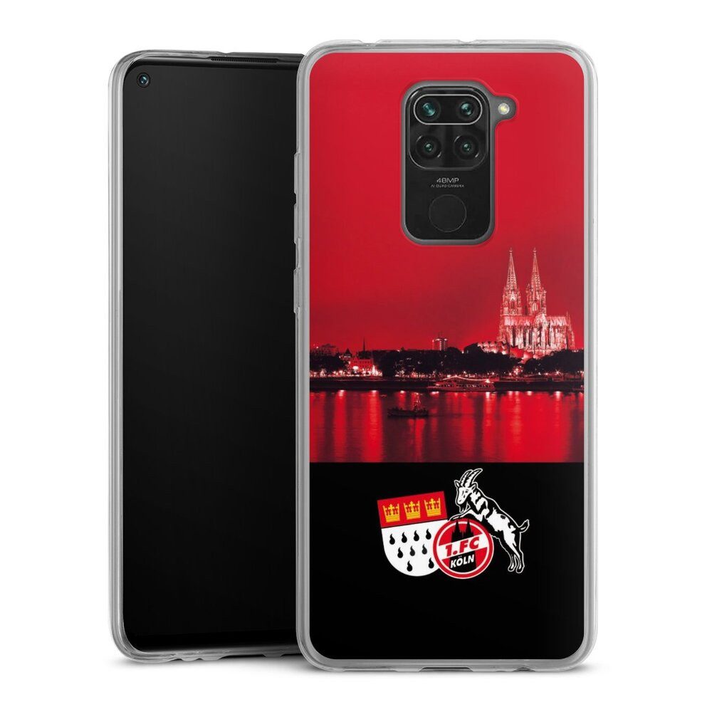 DeinDesign Handyhülle Skyline 1. FC Köln Offizielles Lizenzprodukt Skyline Köln Rot, Xiaomi Redmi Note 9 Slim Case Silikon Hülle Ultra Dünn Schutzhülle
