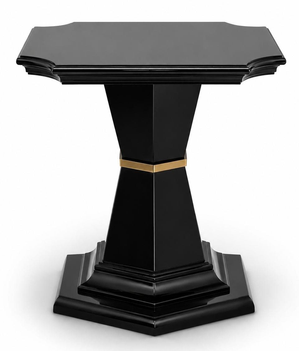 Xlmoebel Beistelltisch Beistelltisch Schwarz Modern Wohnzimmer Quadratisch Elegant (1-St., 1-tlg)