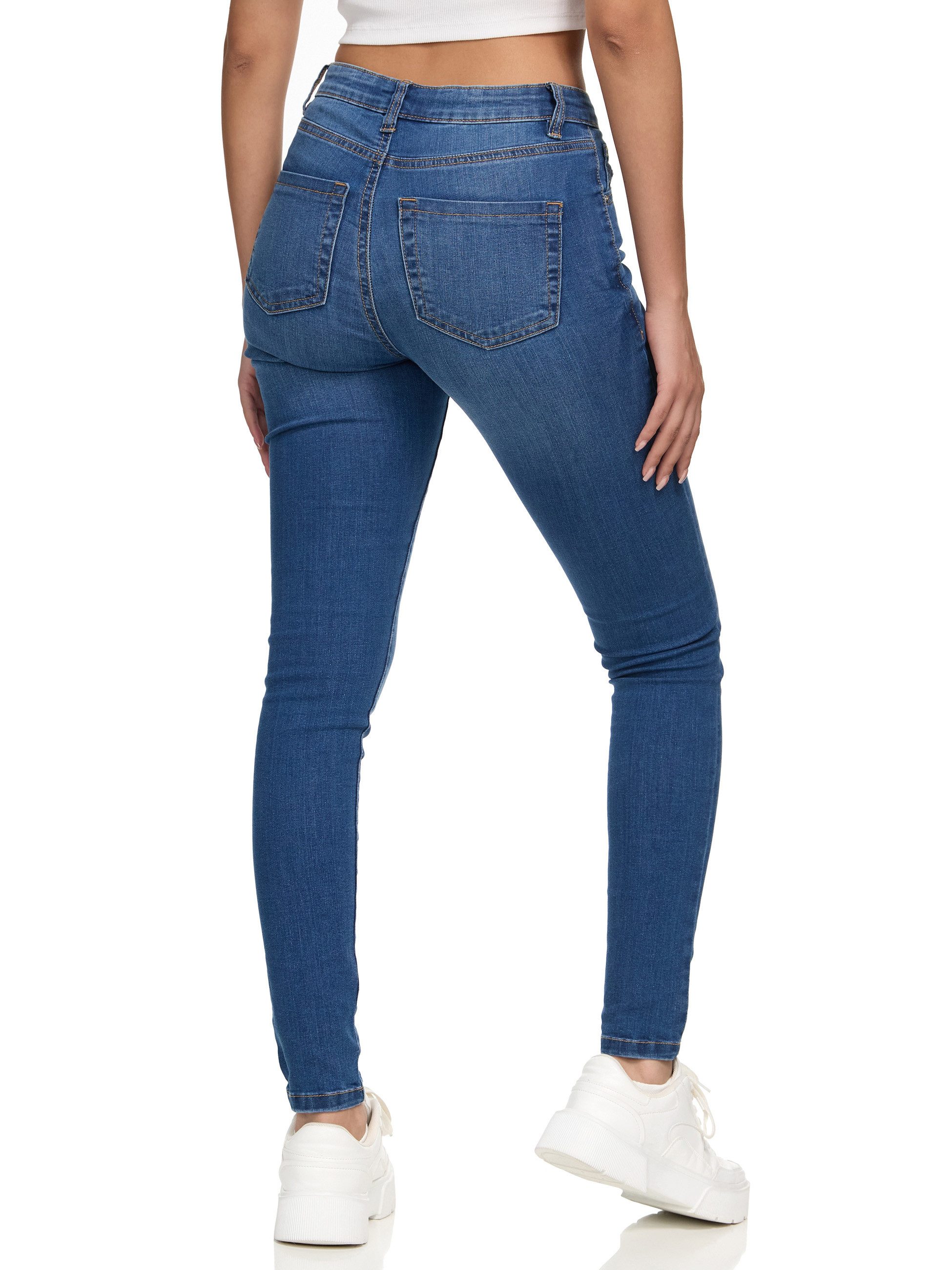 REPUBLIX Stretch-Jeans Tori Damen Mid Waist Stretch Denim Jeans Basic – Bild 4 von 5