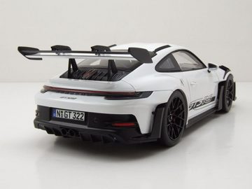 Norev Modelltraktor Porsche 911 GT3 RS 2022 weiß schwarz Modellauto 1:18 Norev, Maßstab 1:18