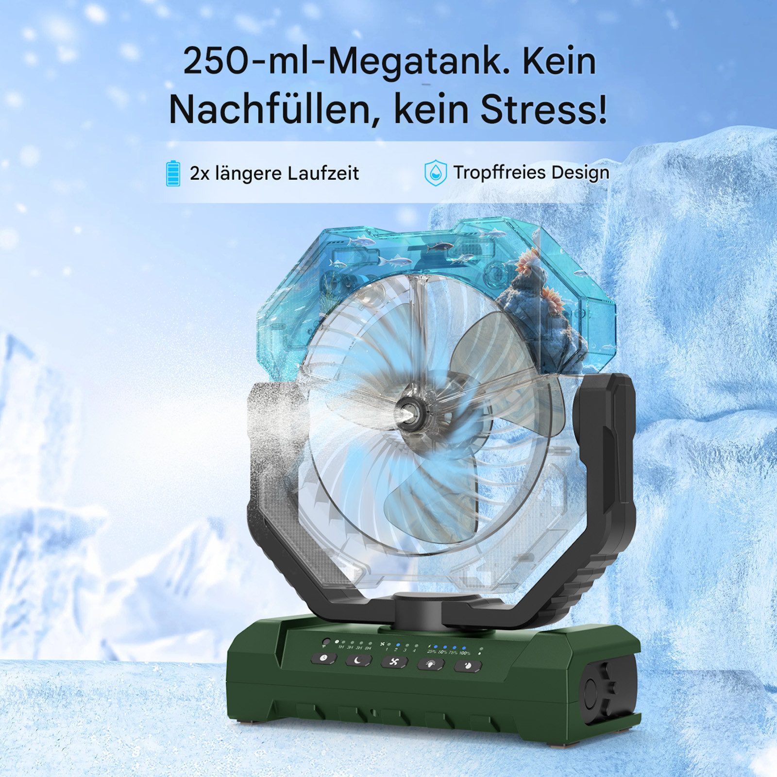 LEENON Standventilator Mobiler 4-Stufen-Ventilator, Bodenventilator mit günstig online kaufen
