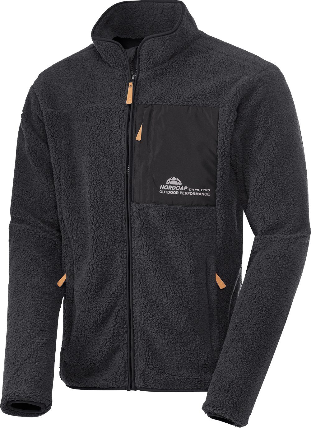 Nordcap Fleecejacke sportlich-bequem, aus flauschigem Teddy-Fleece