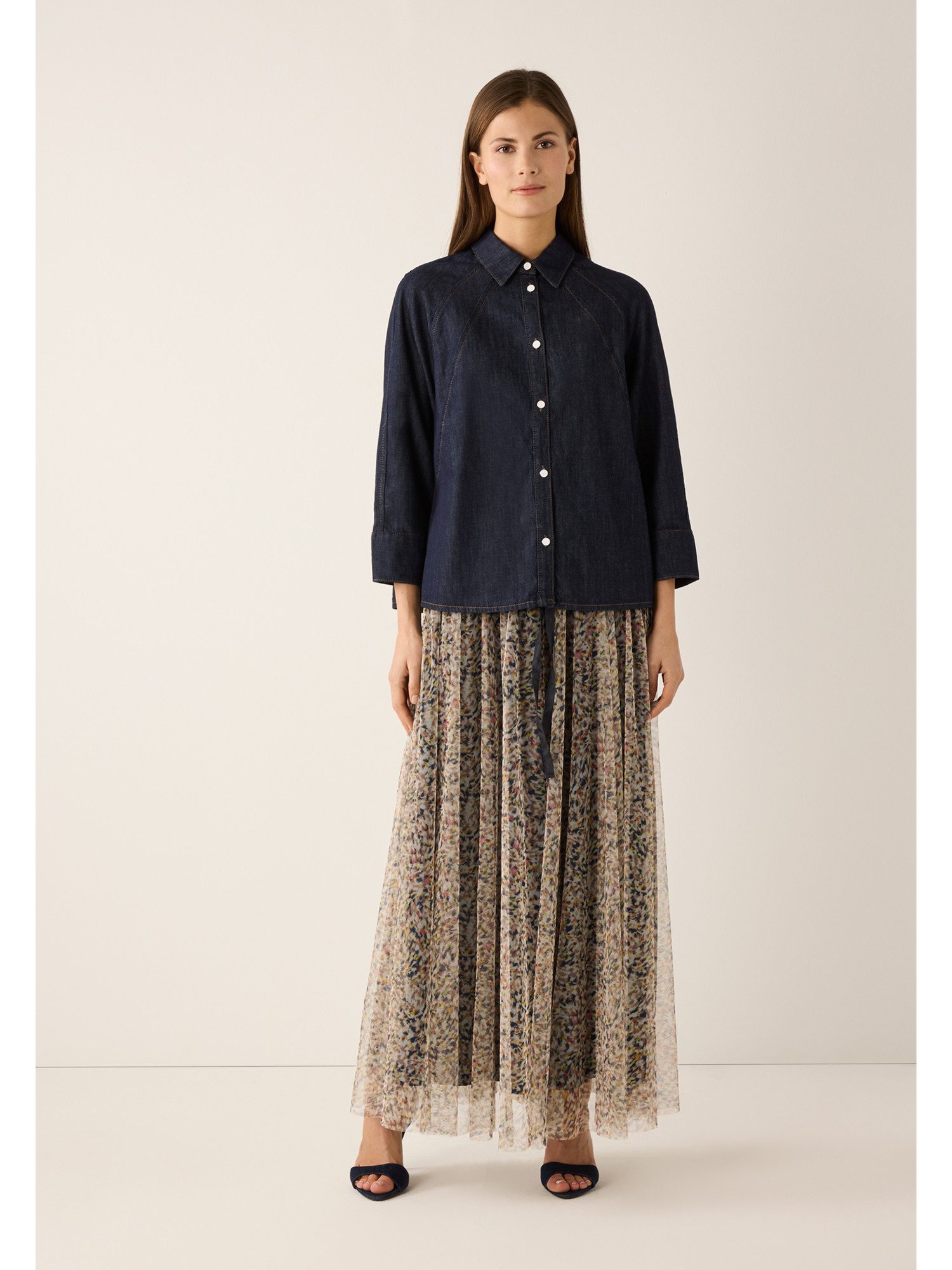 MORE&MORE A-Linien-Rock femininer Maxi-Schlupfrock, Floralprint günstig online kaufen