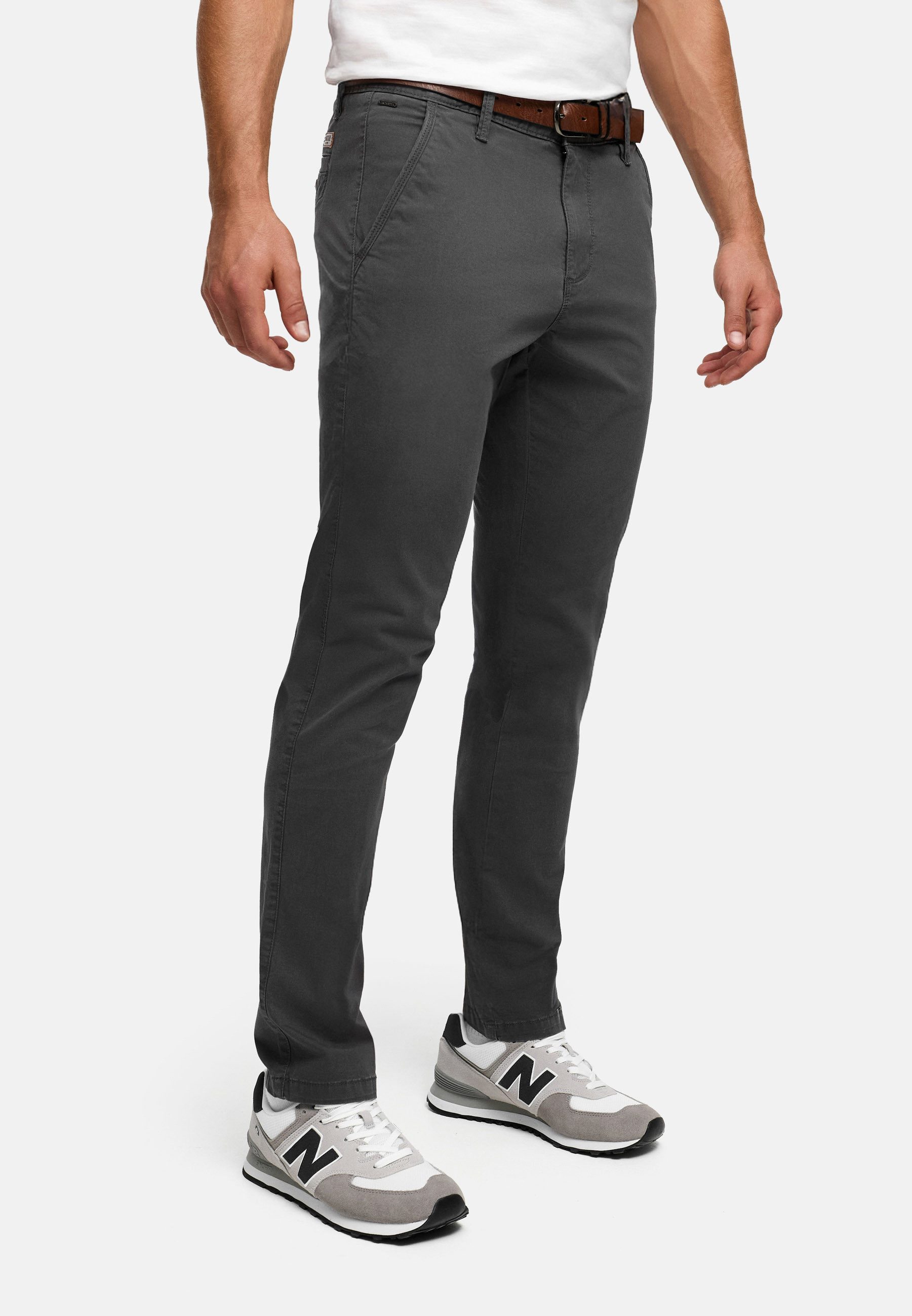 INDICODE Chinohose Herren INPilli Regular-Fit Baumwollhose mit schmaler Passform mit praktischem, integriertem Gürtel – Bild 3 von 5