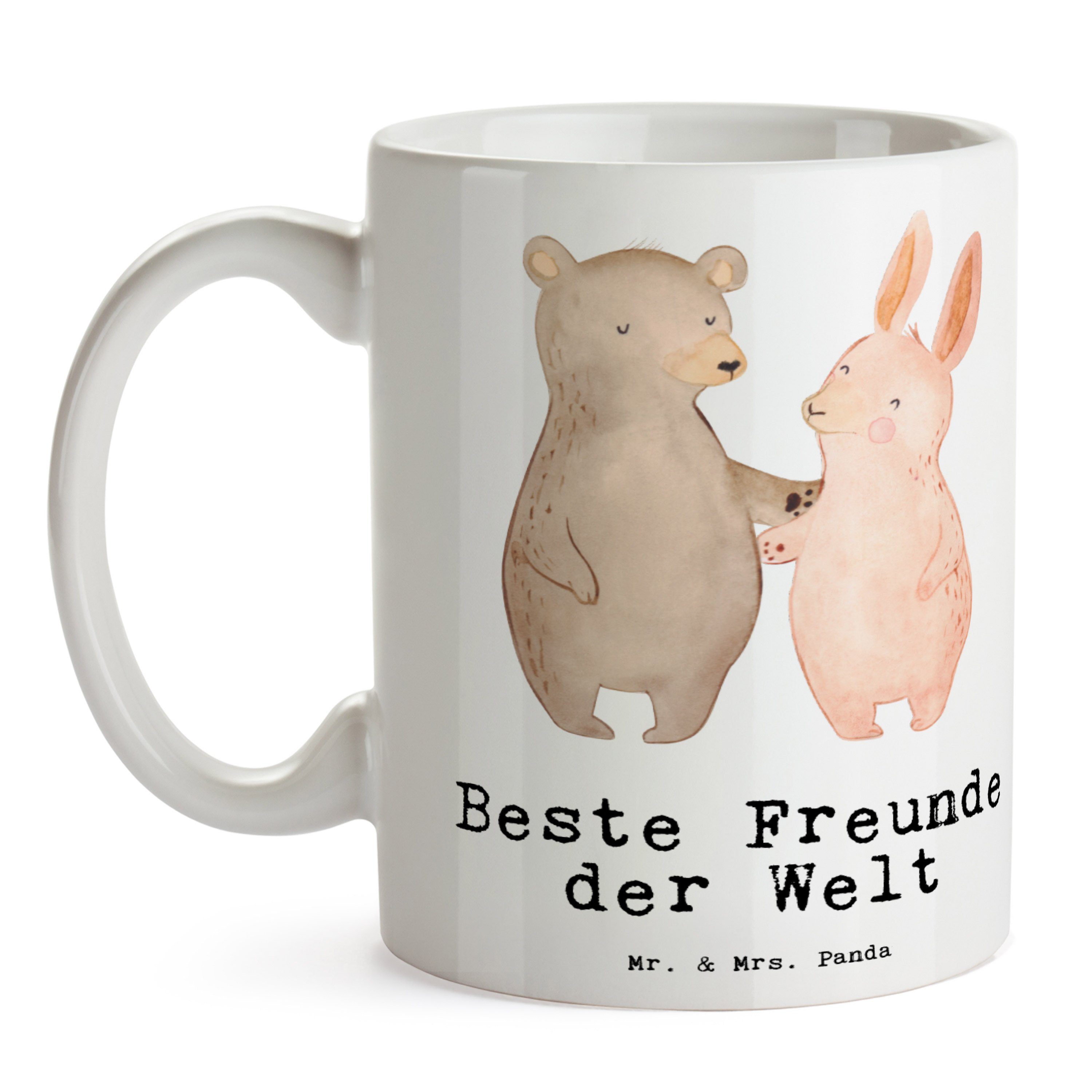 Kumpel, Becher, Büro, Tasse der Kaffeetasse, Freude Beste Mitbringsel, bff, Hase Geschenkidee, Mrs. - Panda & Welt Freunde für, Keramik machen, Geschenk, Kaffeebecher, Weiß - Mr.