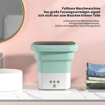 yozhiqu Wäscheschleuder Klappbare Waschmaschine, Vollautomatische 6-Liter-Klappwaschmaschine, Waschmaschine für Unterwäsche und Socken für kleine Mengen