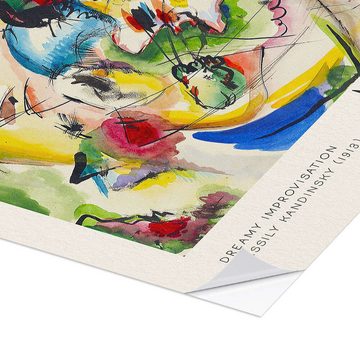 Posterlounge Wandfolie Wassily Kandinsky, Dreamy Improvisation, Wohnzimmer Modern Malerei