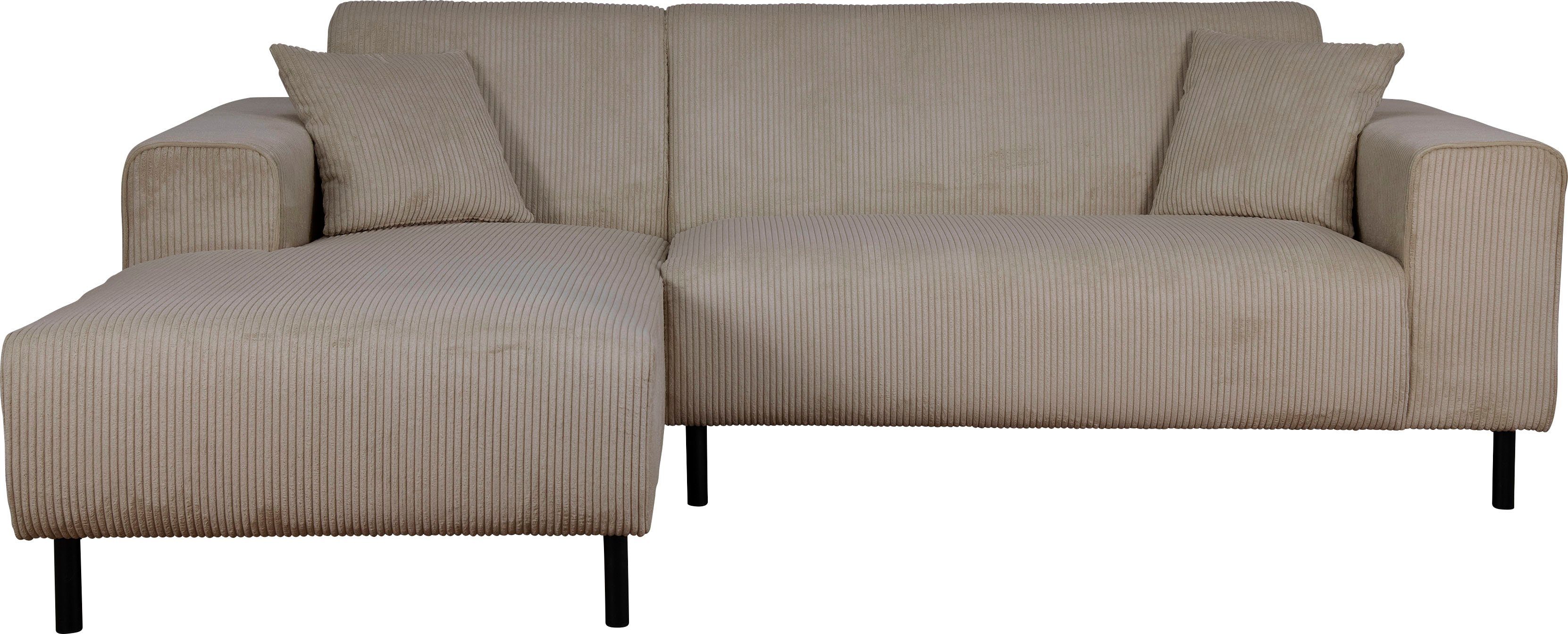 OTTO home Ecksofa ARROS L-Form mit Wellenunterfederung, Maße B/T/H: 235/163/81 cm, incl. Zierkissen, mit Recamiere rechts/links bestellbar, auch in Cord – Bild 2 von 5