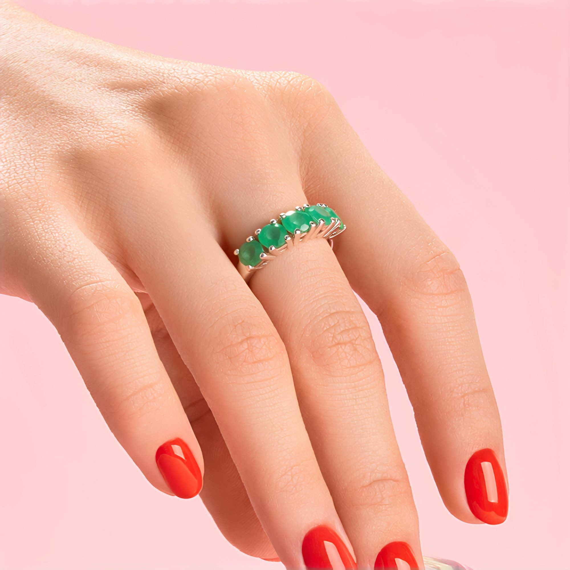 Cavill Silberring Socoto Smaragd Sterling Silber Ring (1-tlg)
