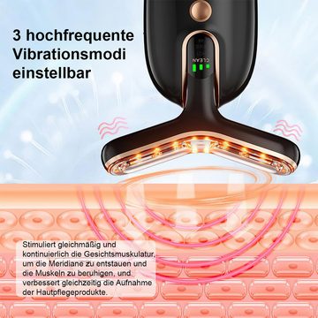 DOPWii Nacken-Massagegerät EMS Microcurrent Facial Instrument, Hals-Gesichtsmassagegerät, mit 3 Intensitätsstufen und 3 Modi, Gesichtsabnahme Tool