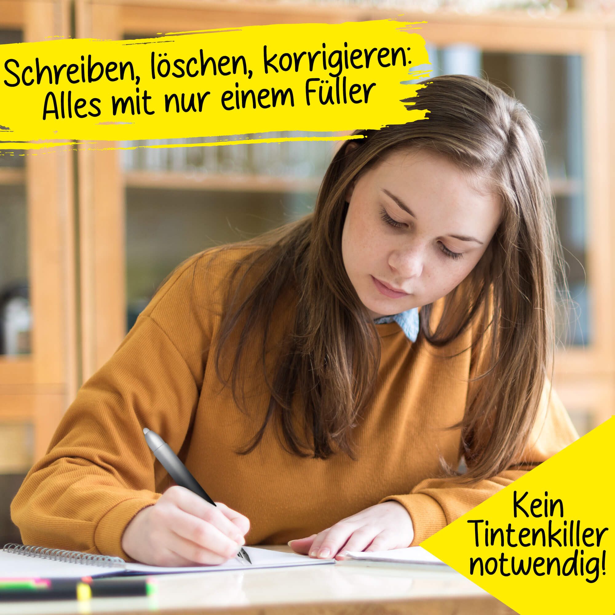 Online Pen Füller magiXX Radierbarer Füller, mit radierbarer, blauer Tinte, inkl. 4 magiXX Patronen, Vorteilspack