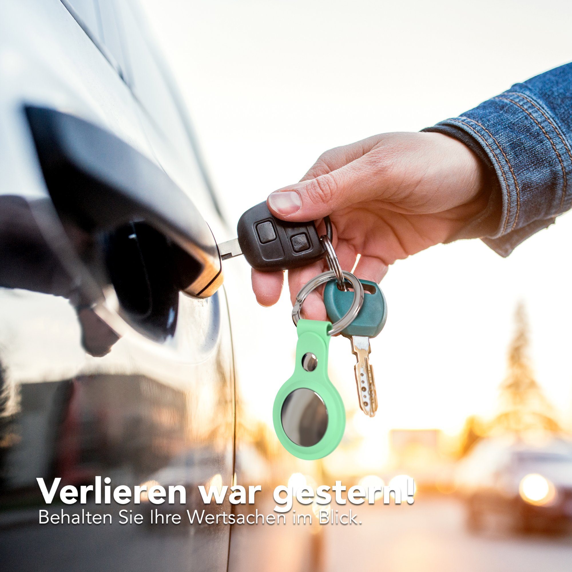 EAZY CASE Schlüsselanhänger Anhänger kompatibel mit Apple AirTag, Schutzhül günstig online kaufen