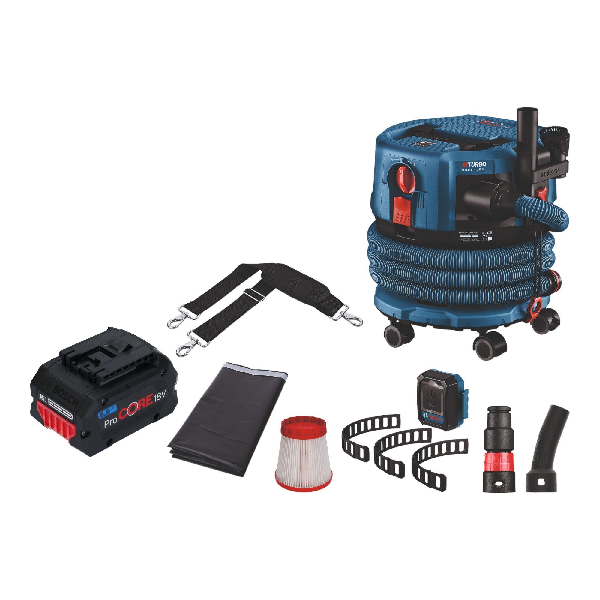 Bosch Professional Пылесборник GAS 18V-12 MC BITURBO Brushless + 1x ProCore Akku 5,5 Ah - ohne Lader