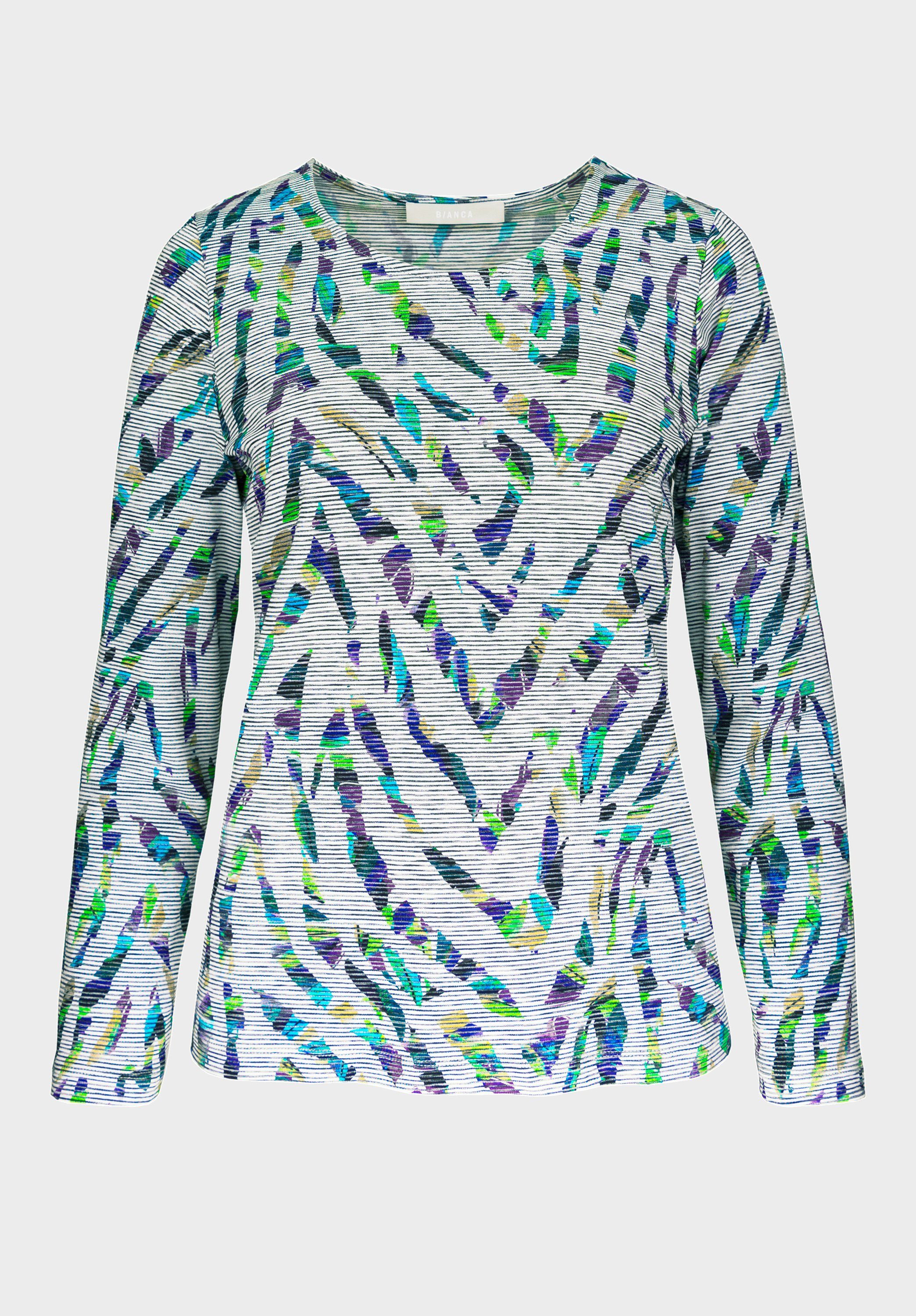 bianca Print-Shirt DAMI mit Allover-Muster und Rundhalsausschnitt