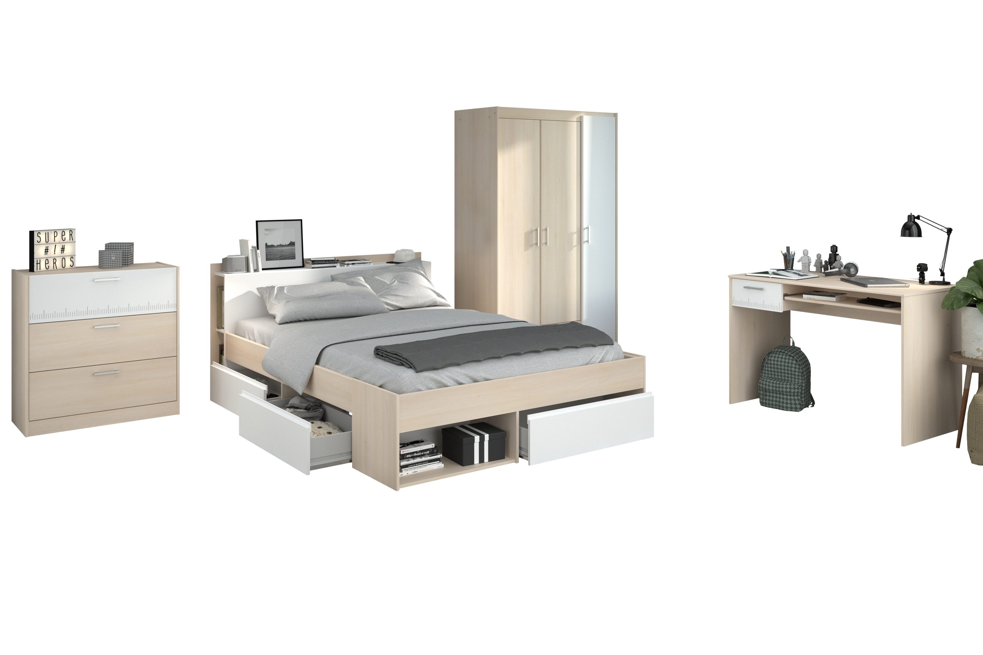 Parisot Jugendzimmer-Set Most 75, 4-teilig, Dekor günstig online kaufen
