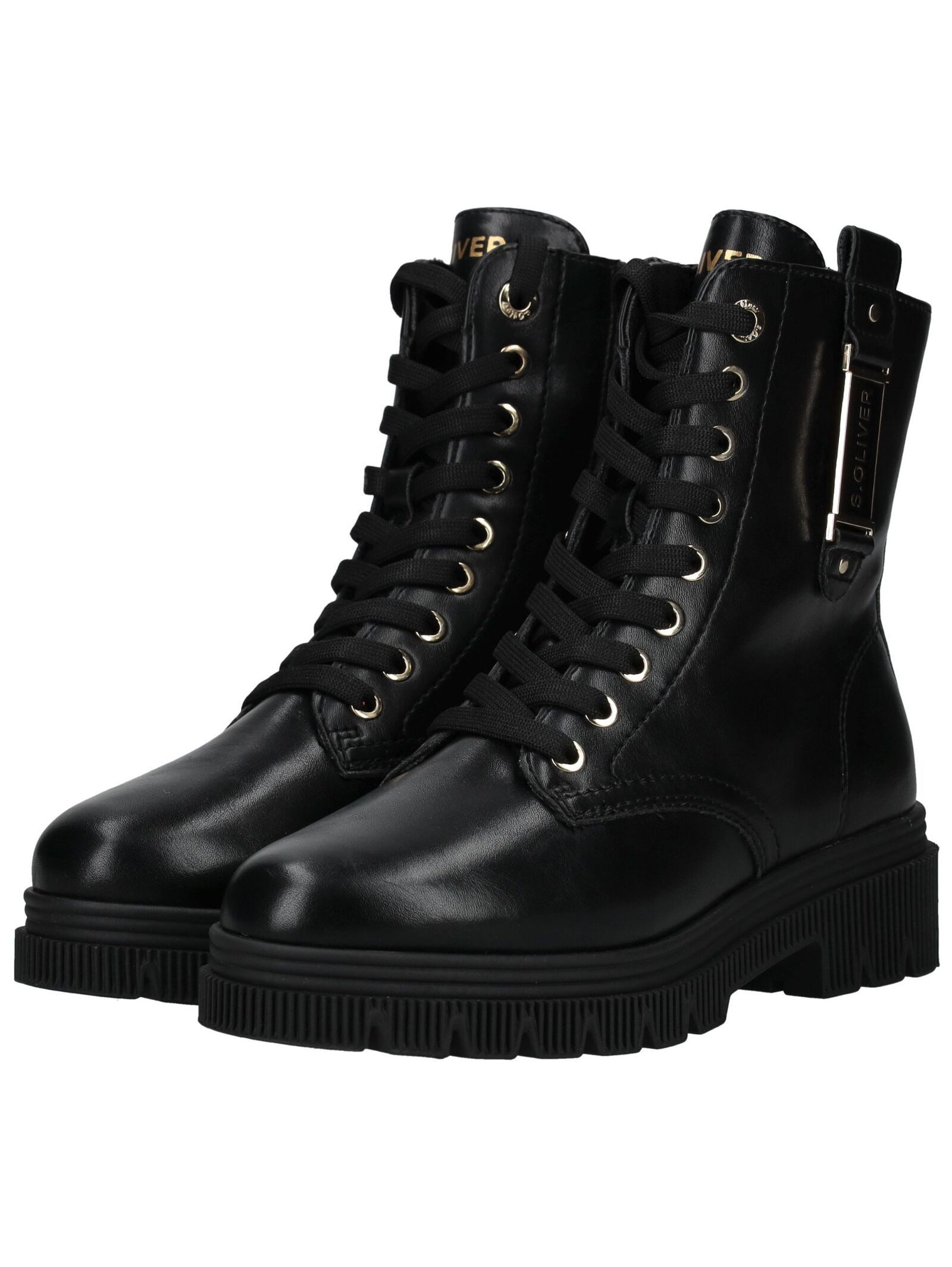 s.Oliver Stiefelette Lederimitat . Schnürstiefelette