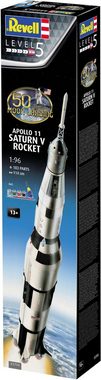 Revell® Modellbausatz Apollo 11 Saturn V Rocket, Maßstab 1:96, Jubiläumsset mit Basis-Zubehör; Made in Europe